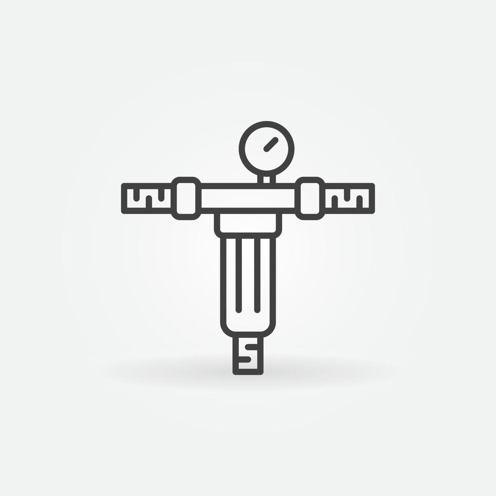 icône ou symbole de ligne de concept de vecteur de filtre à eau fine