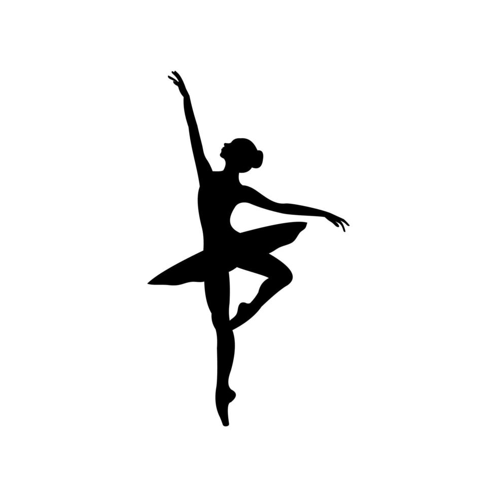 silhouette d'un vecteur de ballerine