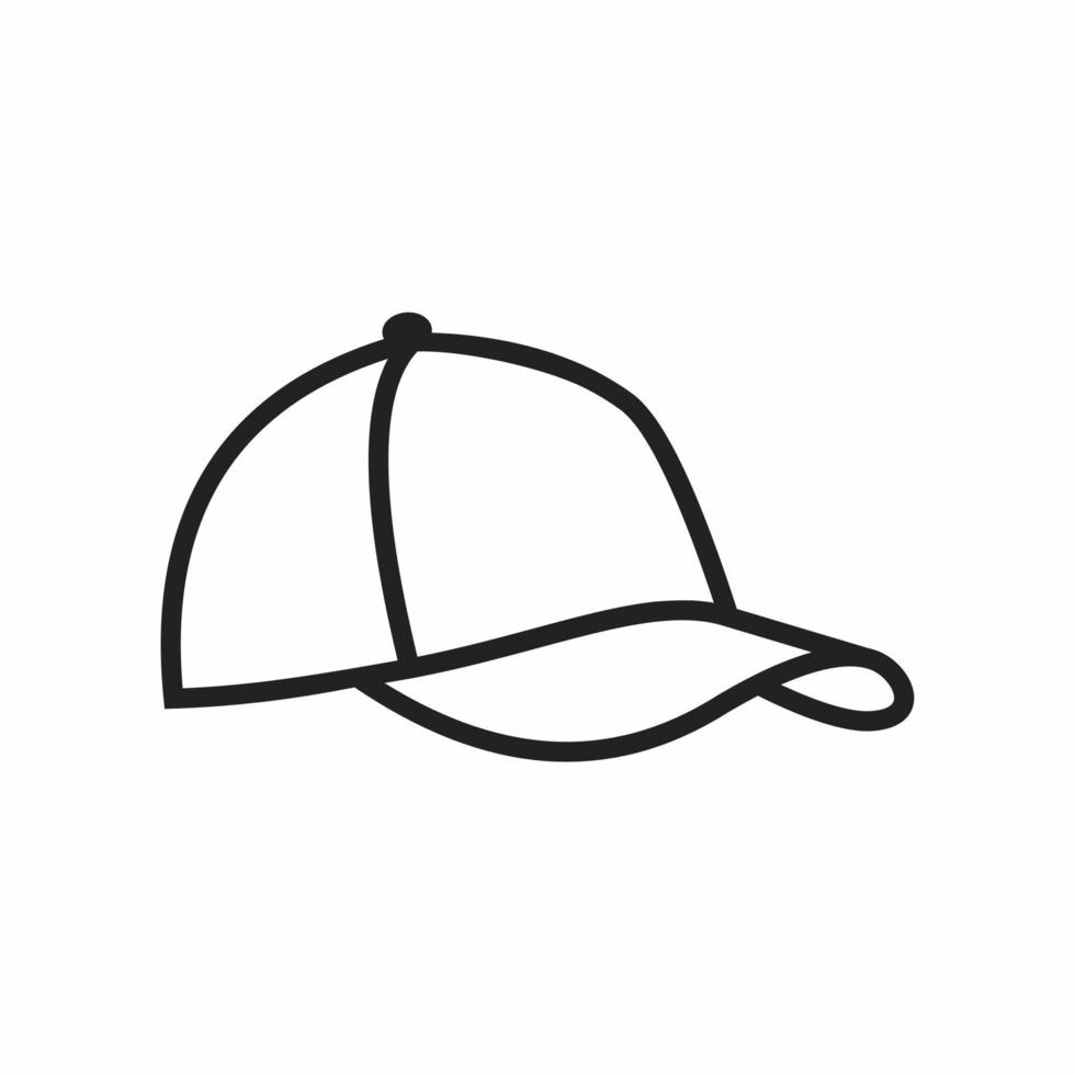 icône de style de contour de chapeau vecteur