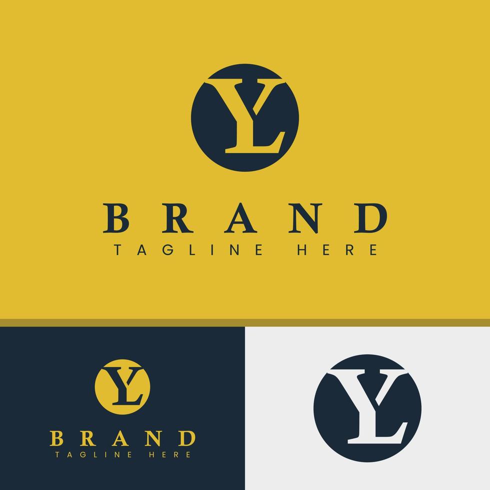 logo monogramme lettre ly ou yl, adapté à toute entreprise avec des initiales ly ou yl. vecteur