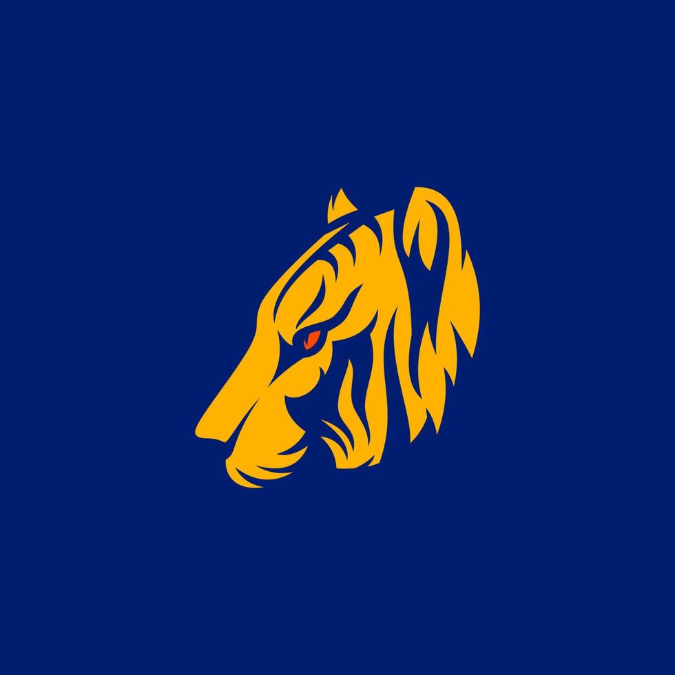 icône de logo de tête de tigre sauvage professionnel. modèle de logo de mascotte d'équipe sportive. vecteur