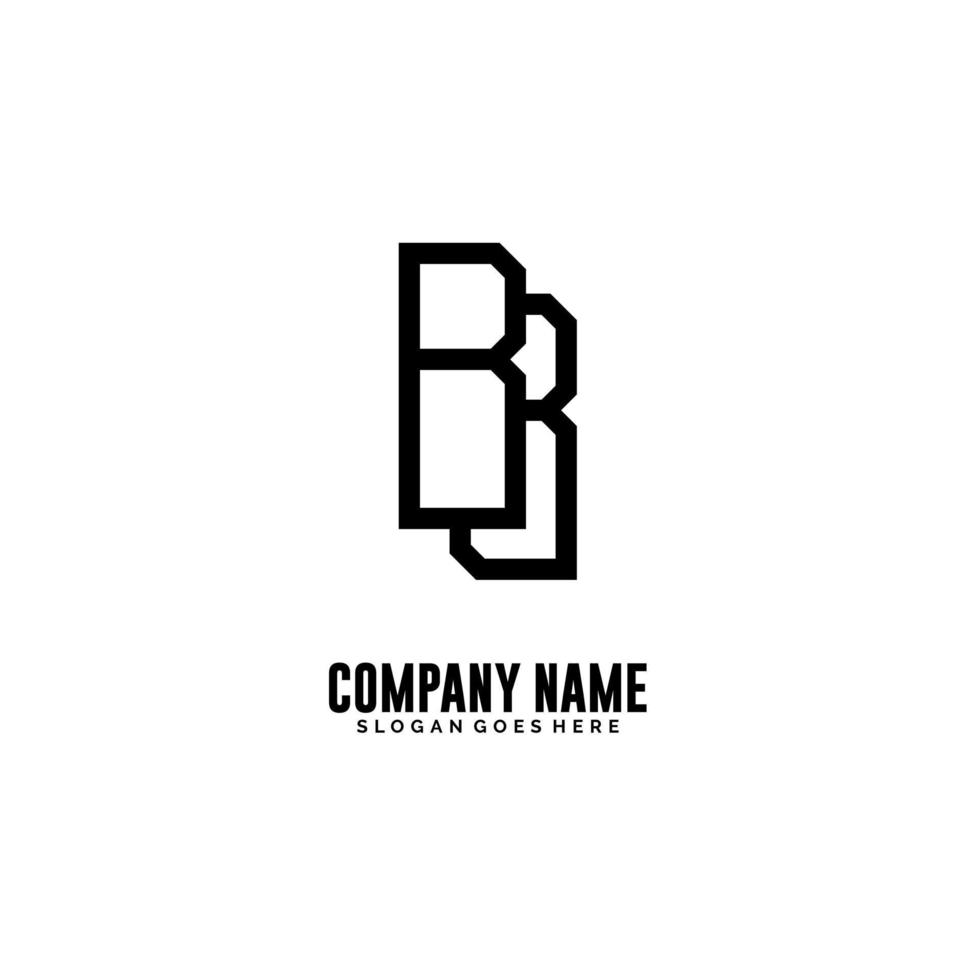 lettre de logo bb initial moderne concept de design simple et créatif vecteur