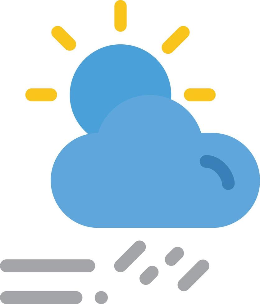 nuage jour saison des pluies météo plat couleur icône vecteur icône modèle de bannière
