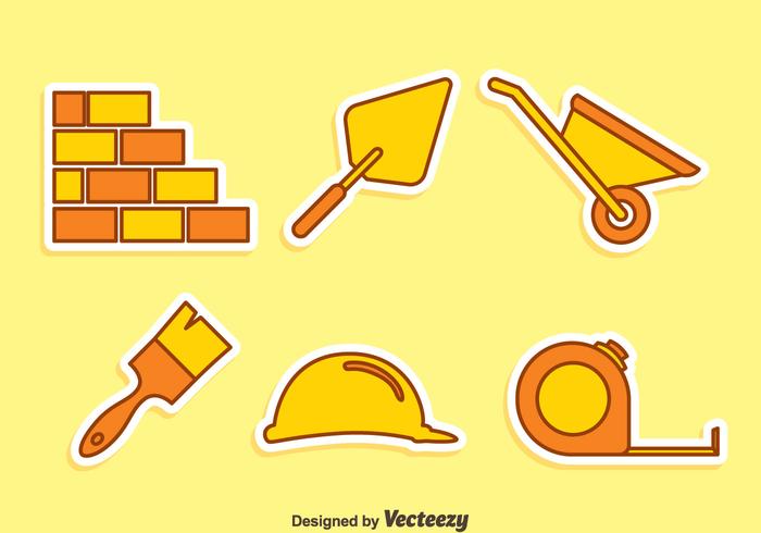 Vecteur d'icônes d'outils de construction à la maison