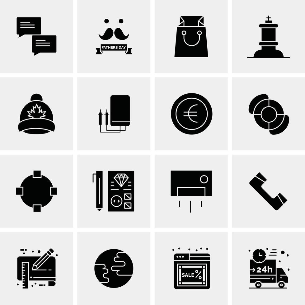 16 icônes commerciales universelles vector illustration d'icône créative à utiliser dans les projets liés au web et au mobile