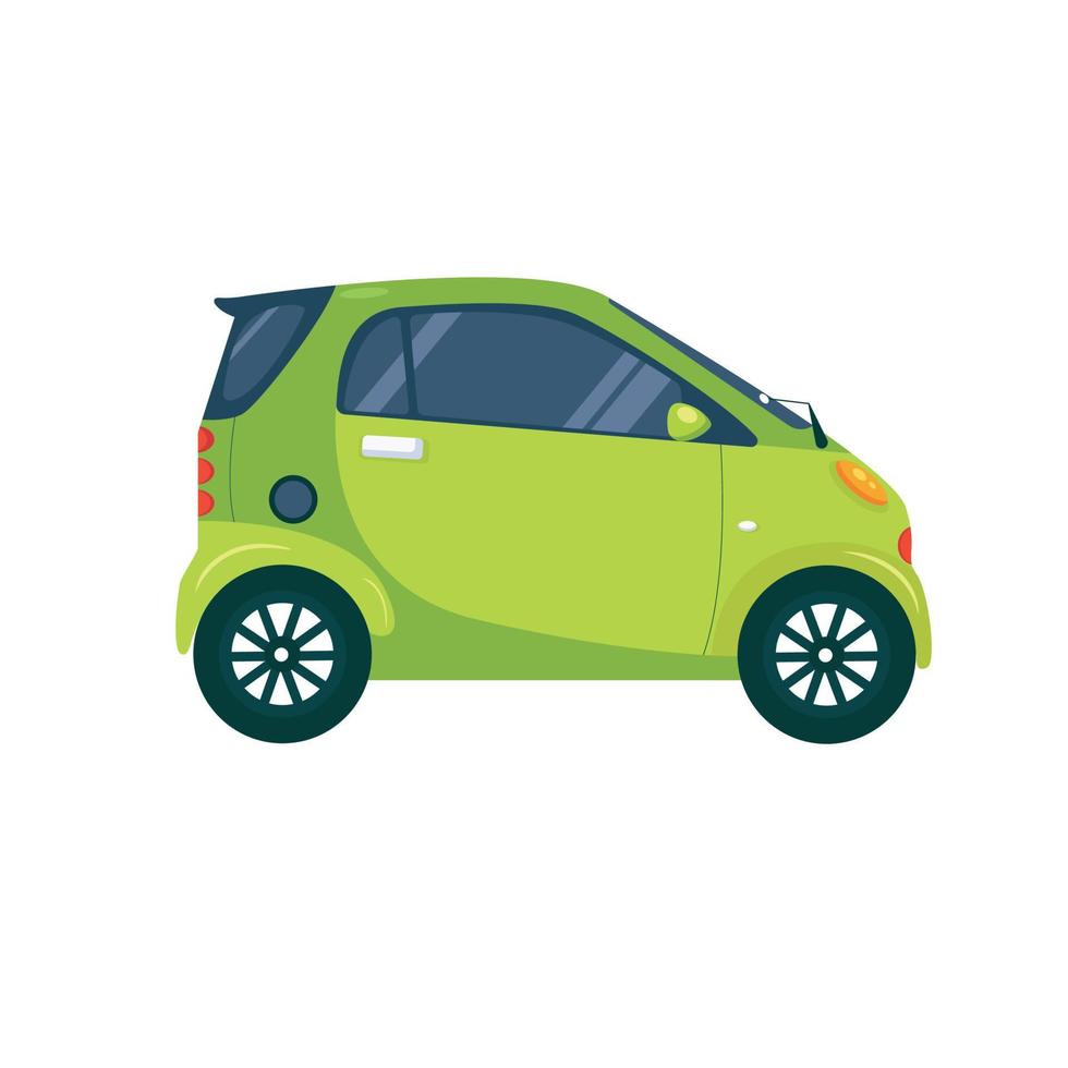 voiture intelligente électrique verte. illustration vectorielle vecteur