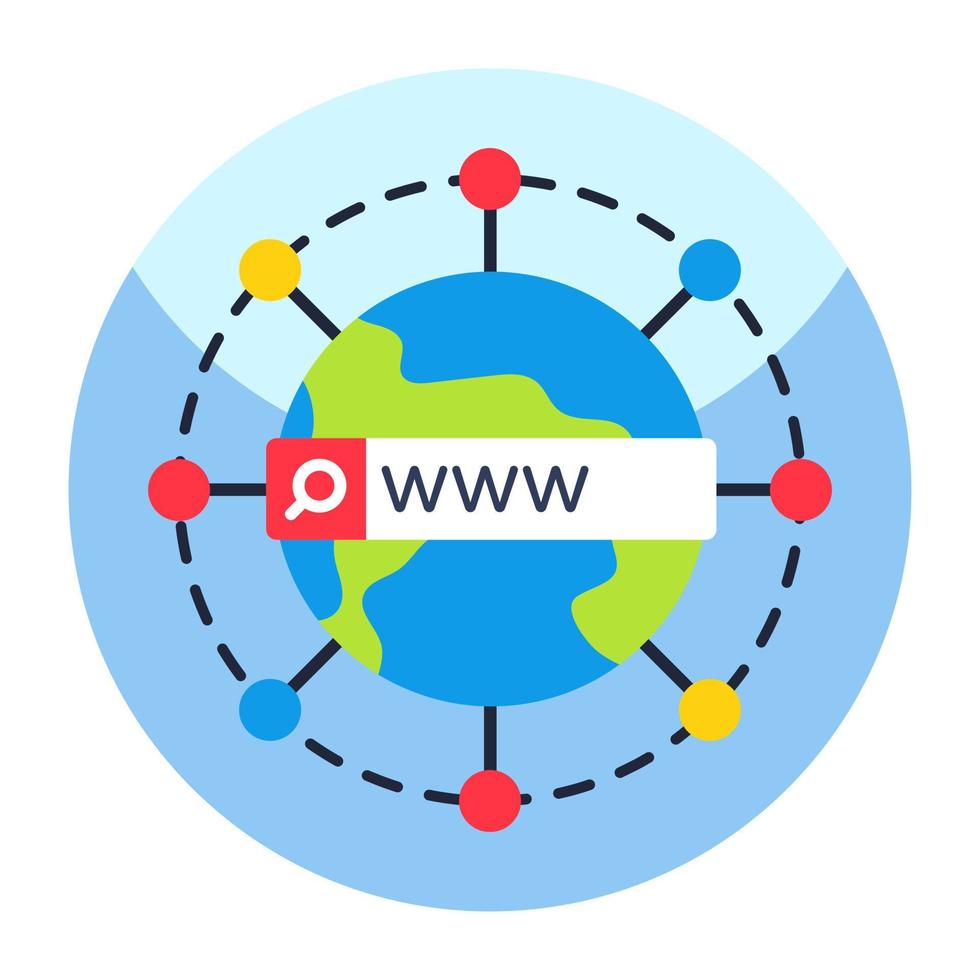 icône de conception modifiable du réseau web vecteur