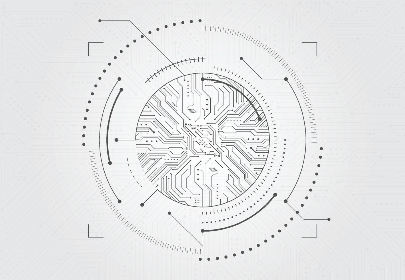conception d'arrière-plan futuriste de la technologie cybernétique. circuit imprimé numérique abstrait. illustration vectorielle vecteur