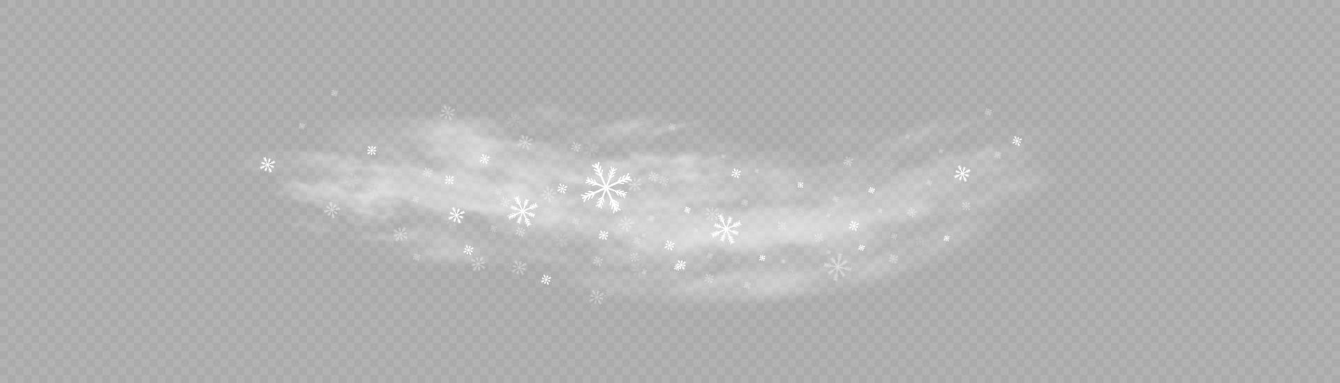 neige et vent. élément décoratif dégradé blanc. illustration vectorielle. hiver et neige avec brouillard. vent et brouillard. vecteur