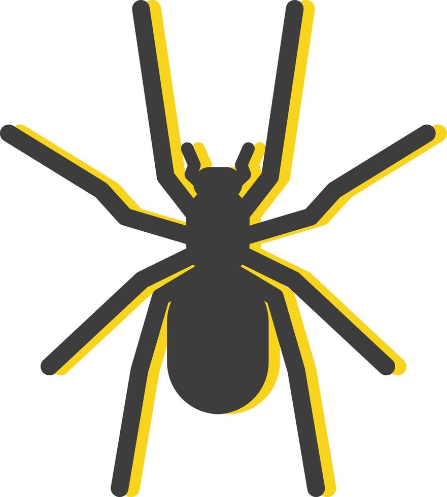 araignée noire, illustration, vecteur, sur fond blanc. vecteur