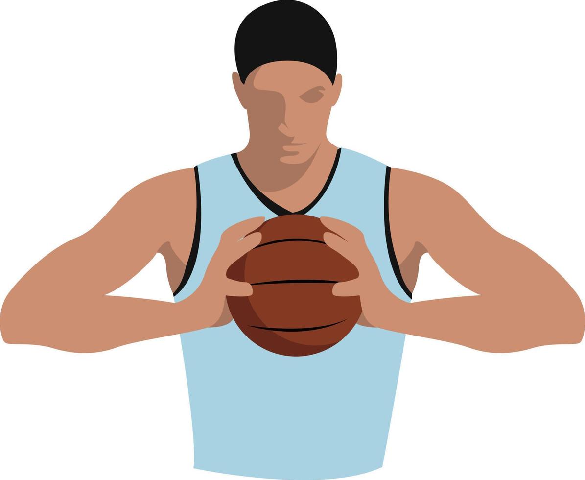 joueur de basket-ball, illustration, vecteur sur fond blanc