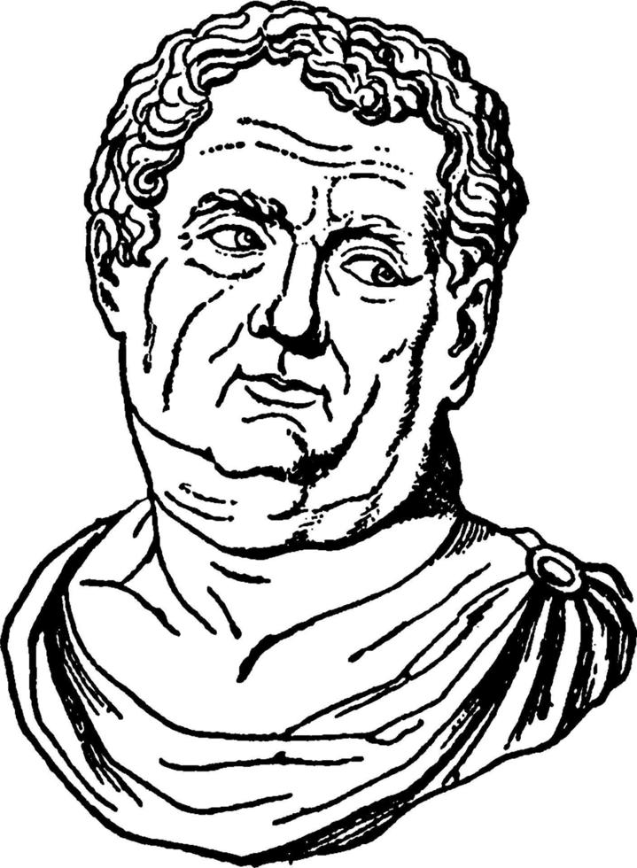 empereur aulus vitellius, illustration vintage vecteur