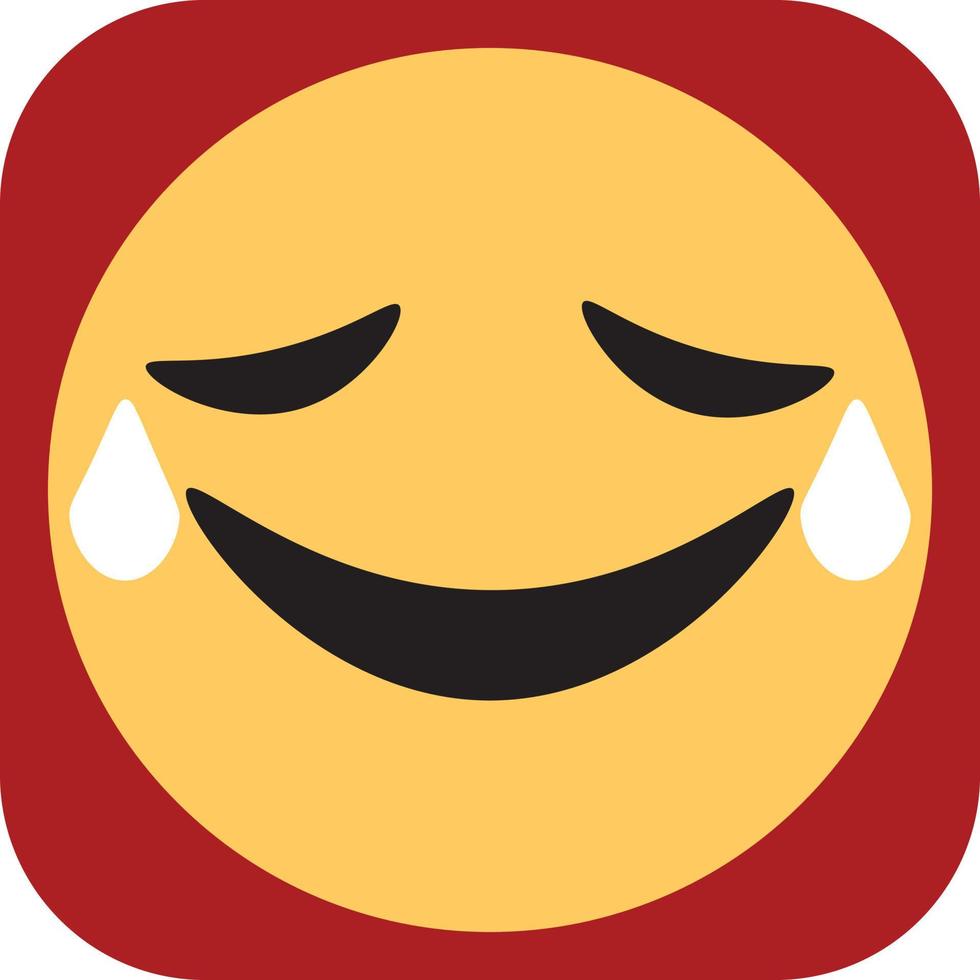 pleurer rire emoji, illustration, vecteur sur fond blanc.