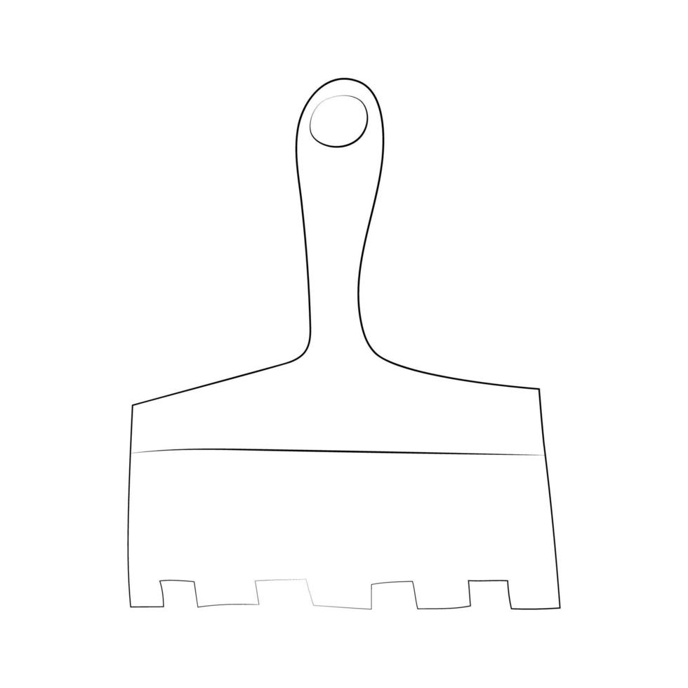 icône lineart de couteau à mastic. outil de construction de vecteur linéaire sur fond blanc