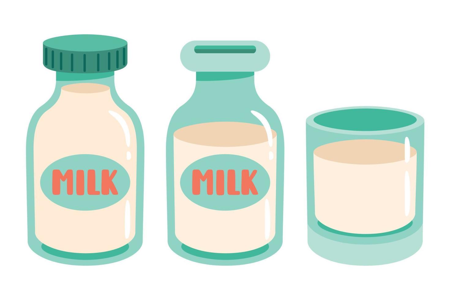 illustration vectorielle de bouteille de lait vecteur