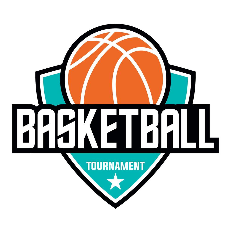 création de logo pour le sport de basket-ball vecteur