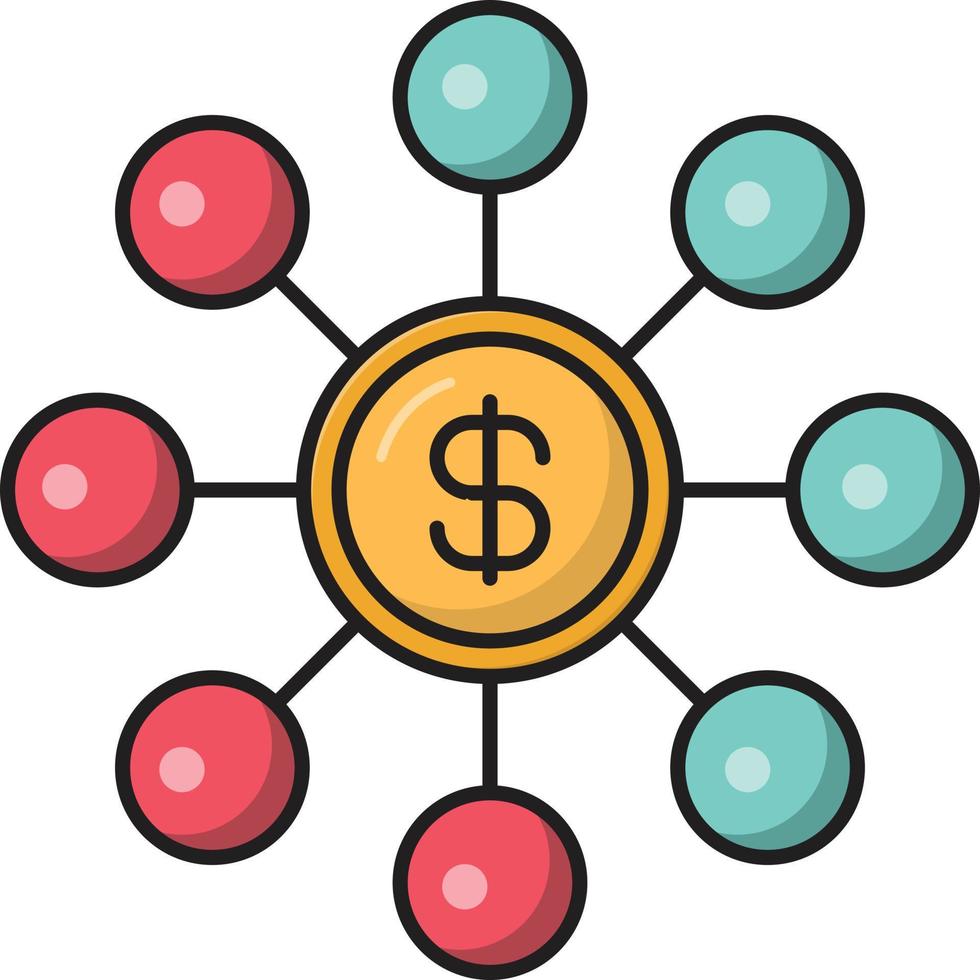 illustration vectorielle de partage de dollars sur un background.symboles de qualité premium.icônes vectorielles pour le concept et la conception graphique. vecteur