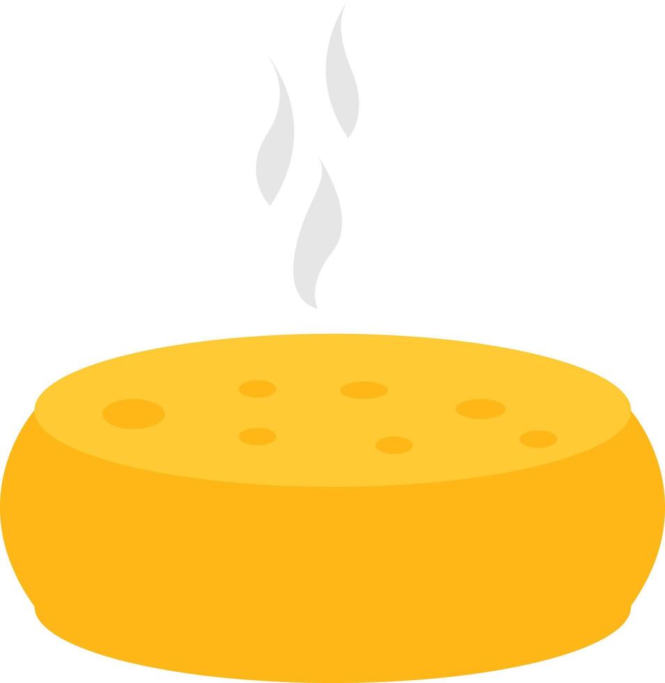 gros fromage rond, illustration, vecteur sur fond blanc.