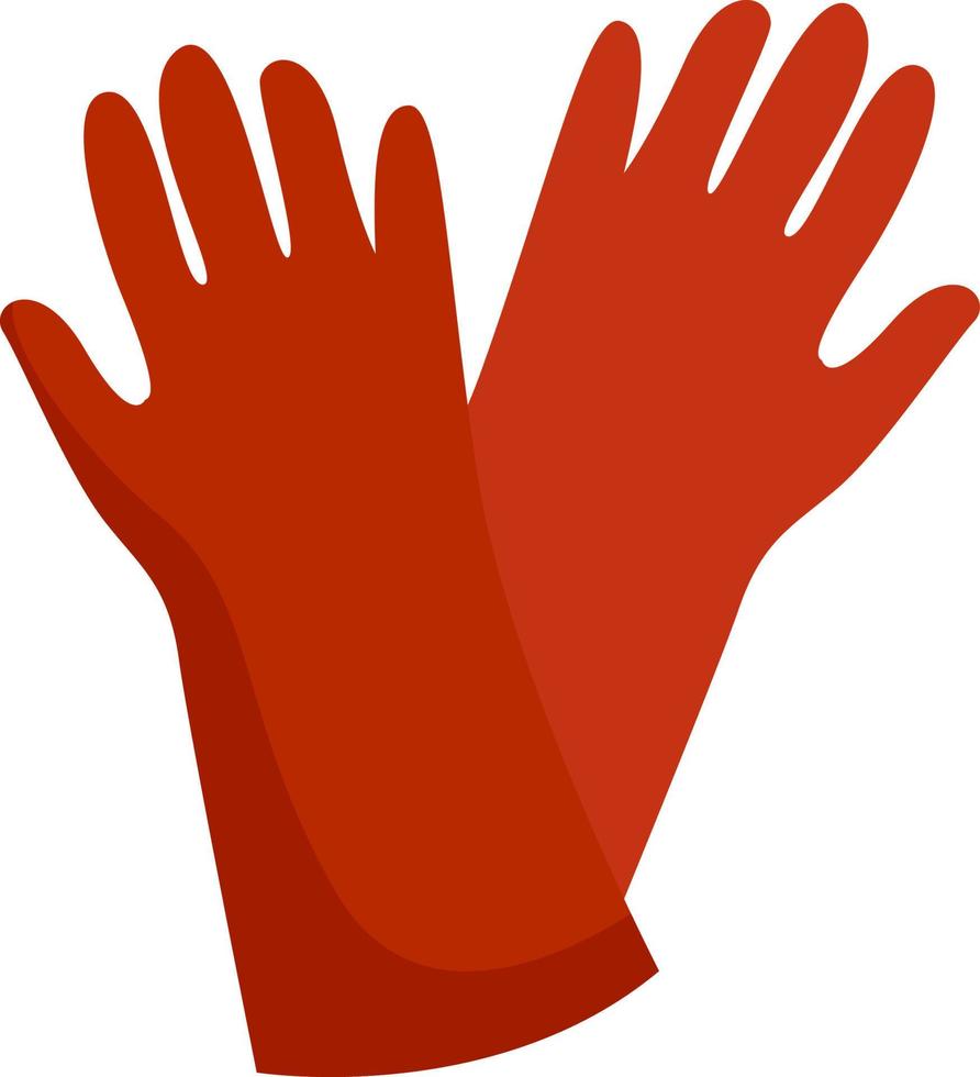 gants rouges, illustration, vecteur sur fond blanc.