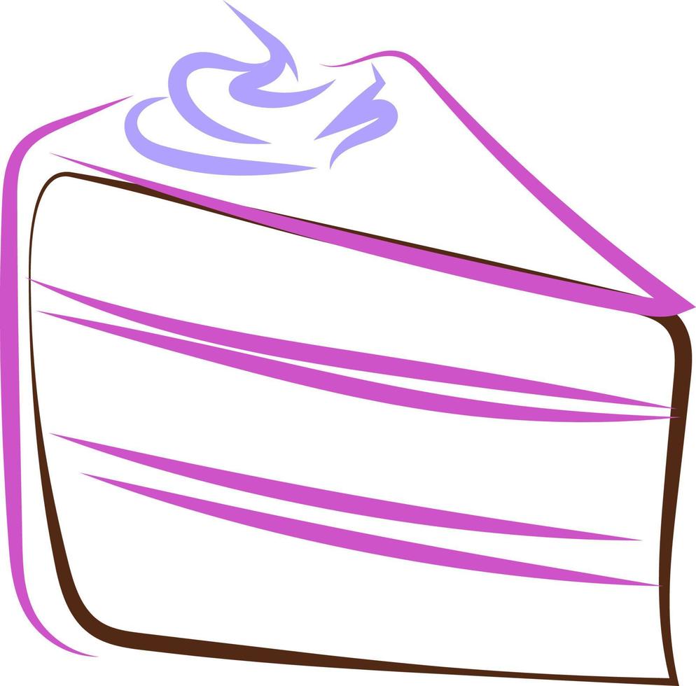 dessin de gâteau à la crème, illustration, vecteur sur fond blanc.