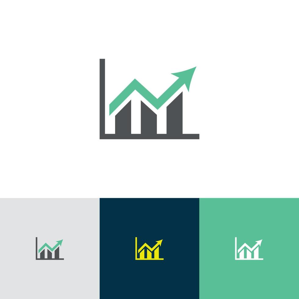 modèle d'icône de croissance marketing. entreprise, profit, progrès, amélioration, concept d'icône montante vecteur