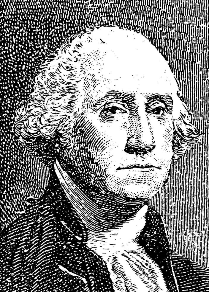 george washington, illustration vintage vecteur