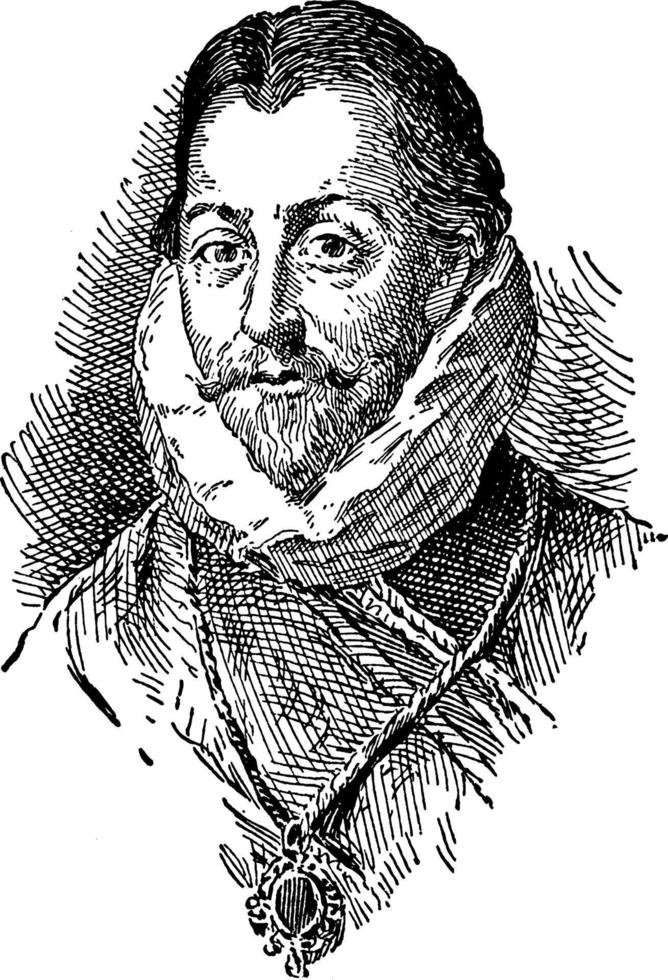 monsieur francis drake, illustration vintage vecteur