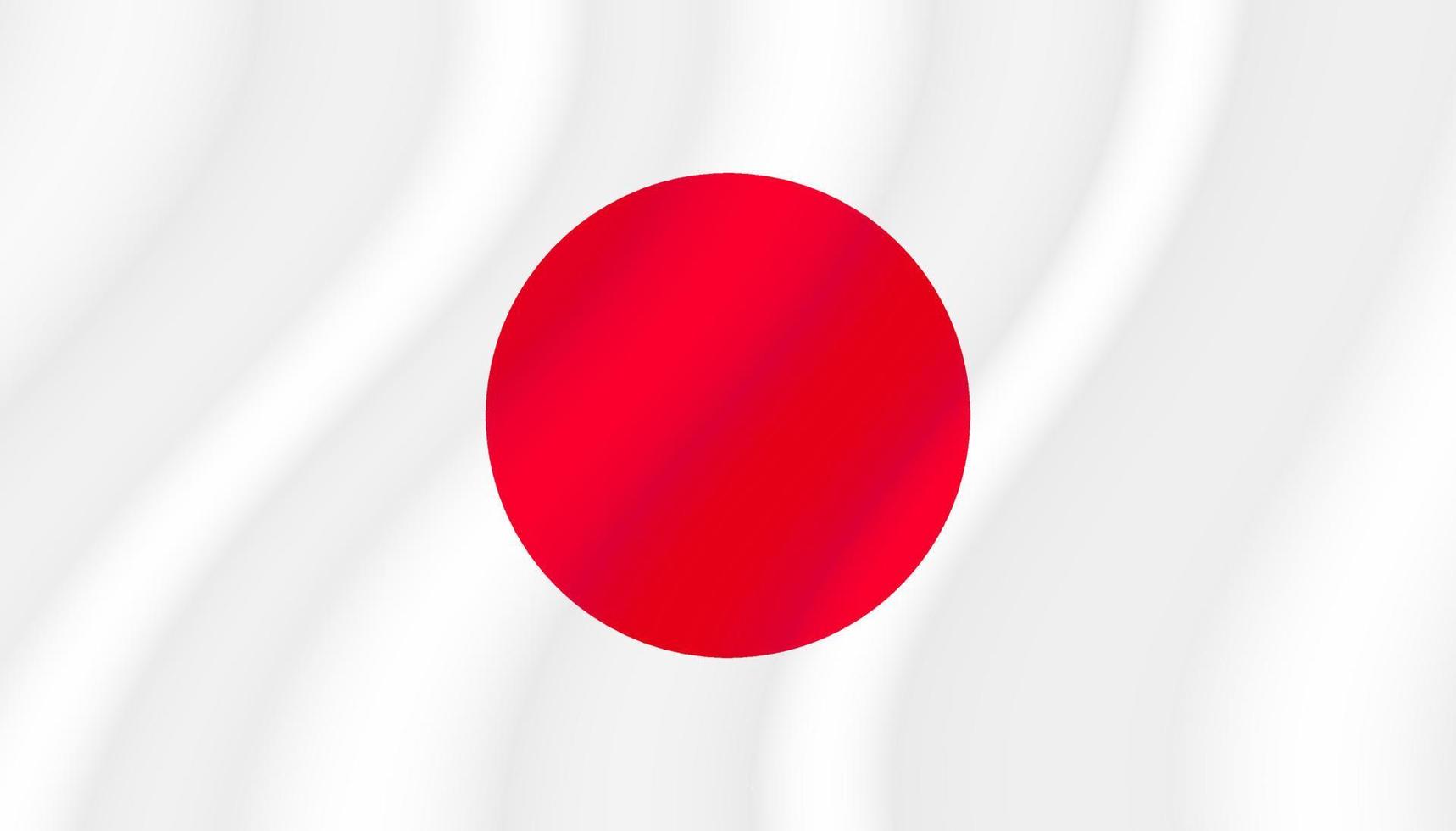 drapeau ondulé du japon. vecteur