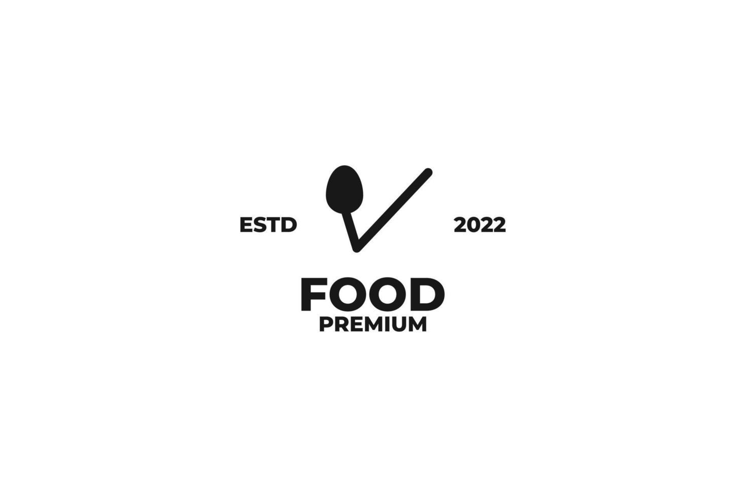 illustration vectorielle de conception de logo de chèque alimentaire plat vecteur