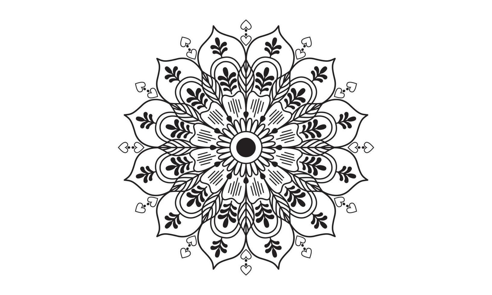 conception de mandala de luxe fond de vecteur conception de motif floral abstrait vintage