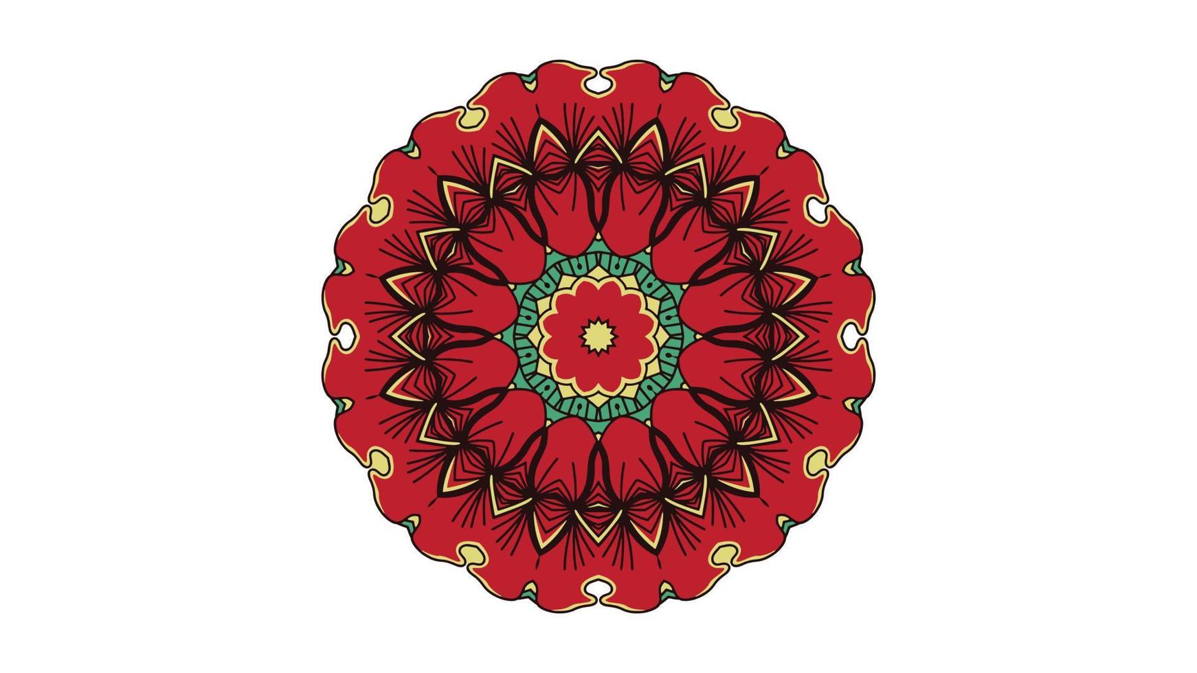 conception de mandala de luxe fond de vecteur conception de motif floral abstrait vintage