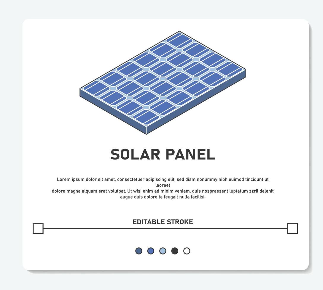 énergie renouvelable panneau solaire vecteur simple course modifiable