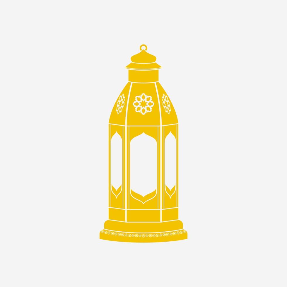 illustration vectorielle de lanterne arabe debout isolée modifiable dans un style monochrome plat à des fins de thème occasionnel islamique telles que le ramadan et l'aïd également les besoins de conception de la culture arabe vecteur