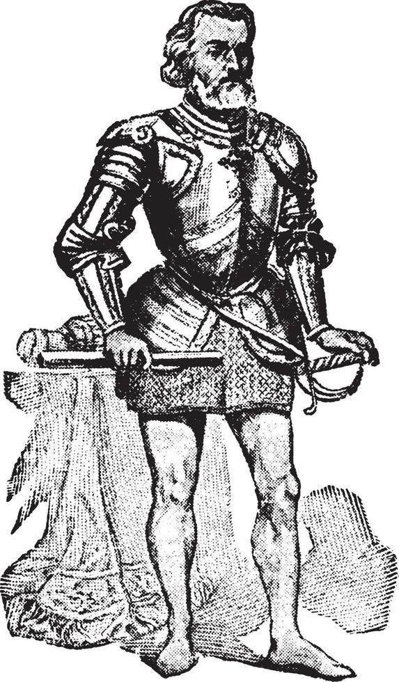 soldat espagnol, illustration vintage vecteur