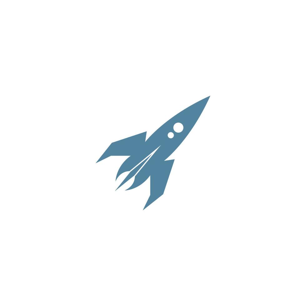 création d'icône logo fusée vecteur