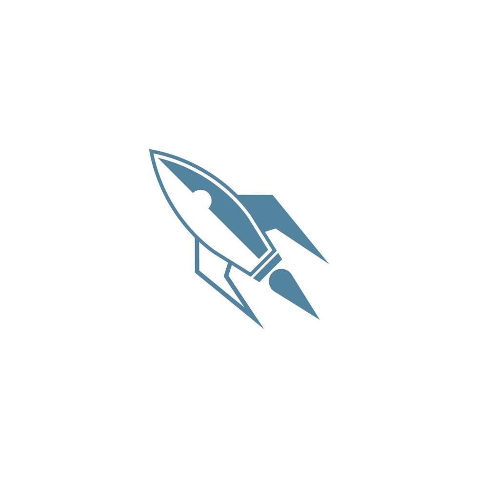 création d'icône logo fusée vecteur