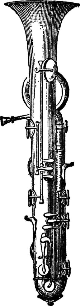 ophicléide, illustration vintage. vecteur