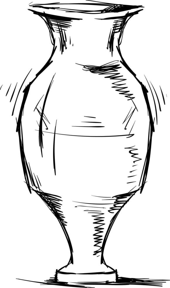 grand vase, illustration, vecteur sur fond blanc.