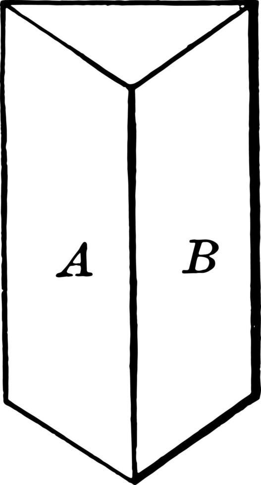 illustration vintage de prisme triangulaire. vecteur