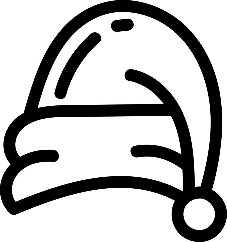 chapeau de père noël, illustration, vecteur sur fond blanc.