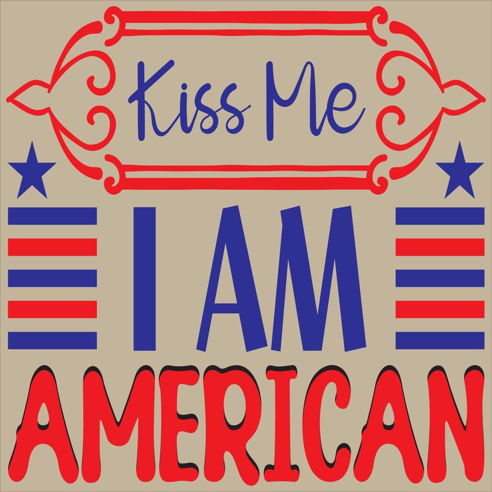 embrasse moi je suis américain vecteur