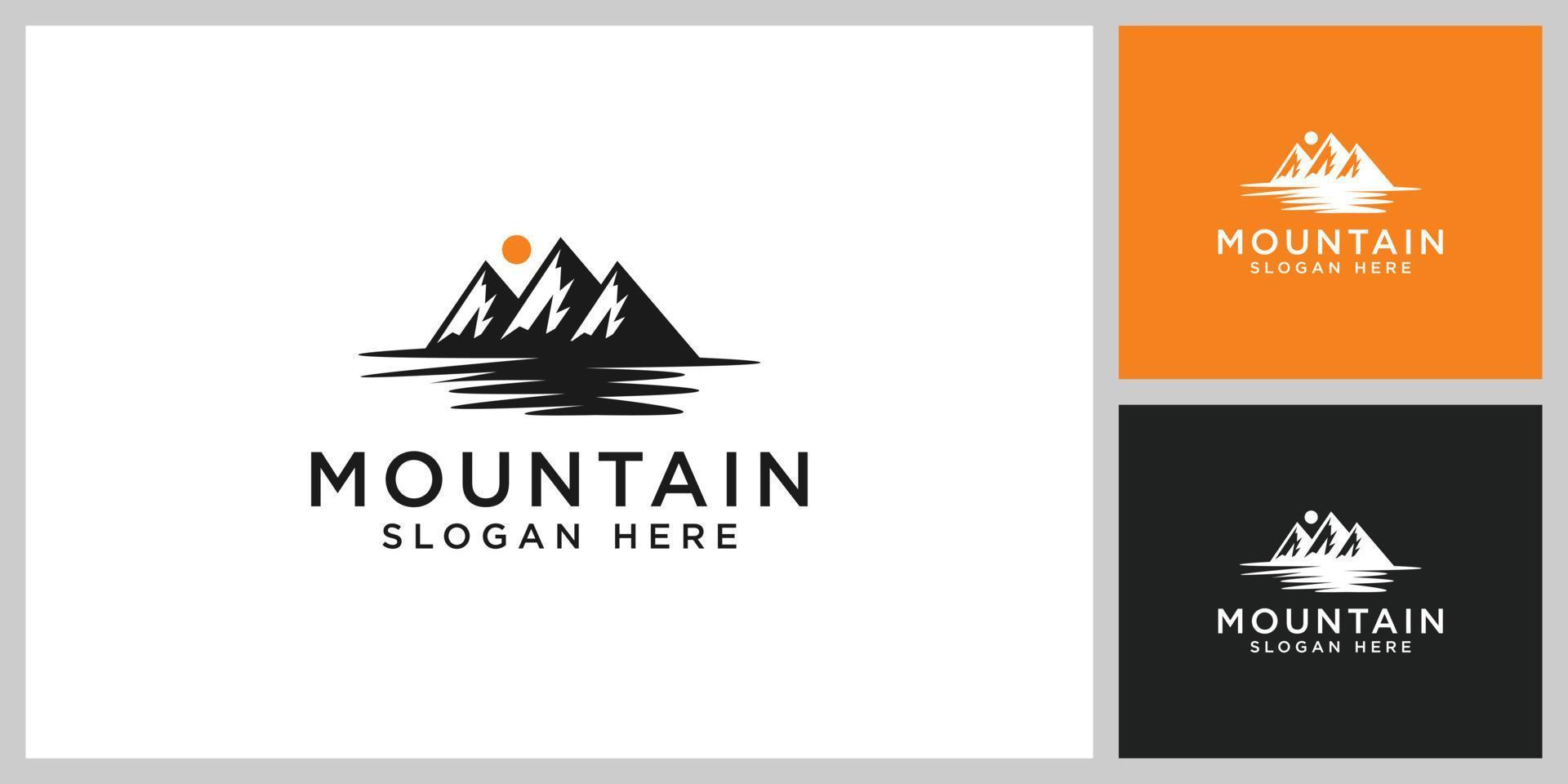 modèle de conception de vecteur de logo de montagne