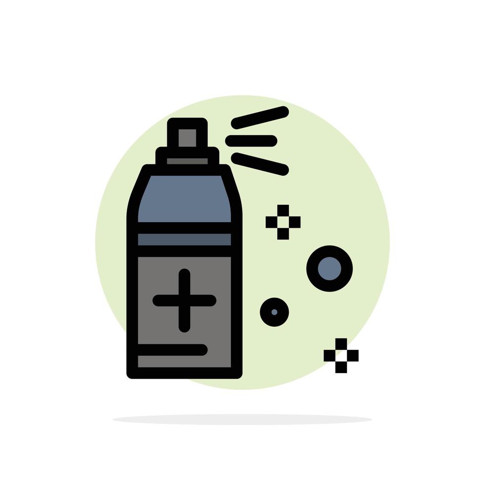 icône de couleur plate de fond de cercle abstrait de pulvérisation de nettoyage de bouteille vecteur
