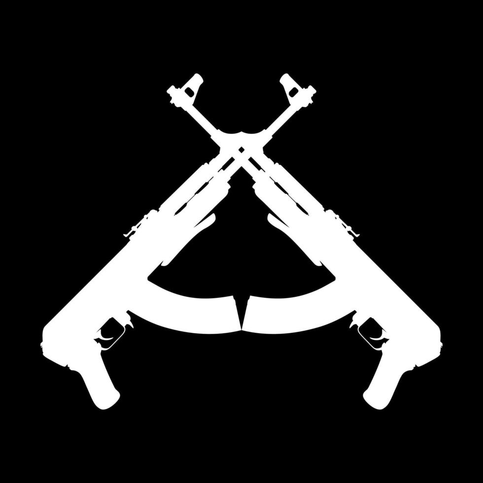 silhouette de l'arme à feu pour l'illustration d'art, le pictogramme ou l'élément de conception graphique. illustration vectorielle vecteur