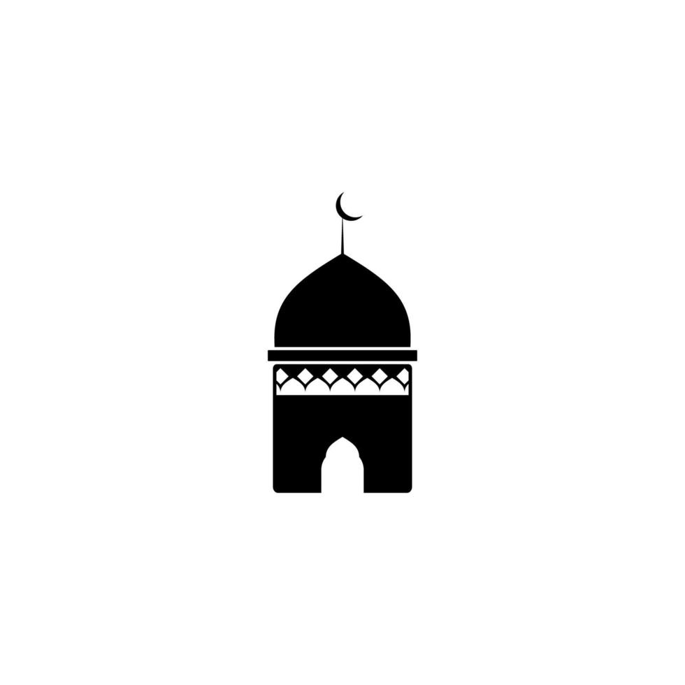 vecteur de logo mosquée ramadan