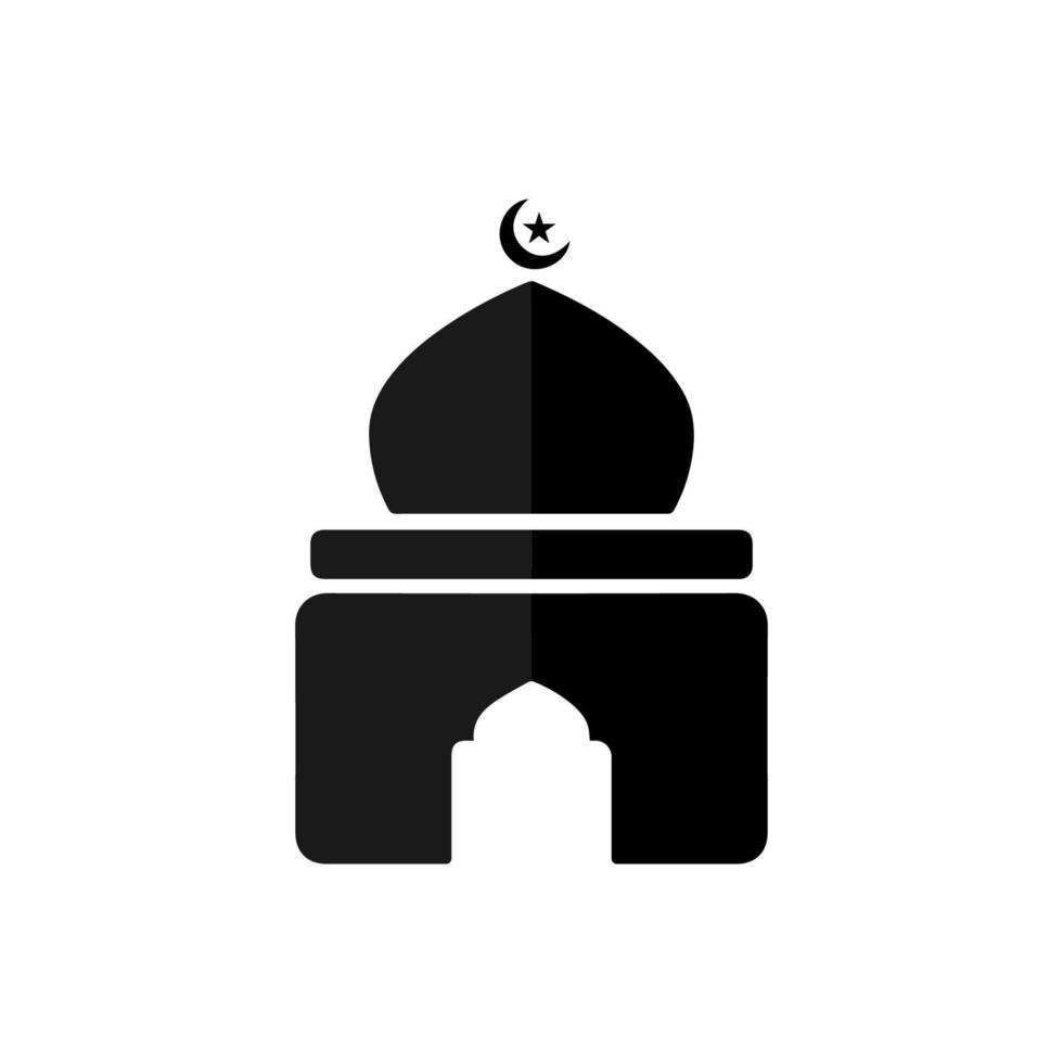 vecteur de logo mosquée ramadan