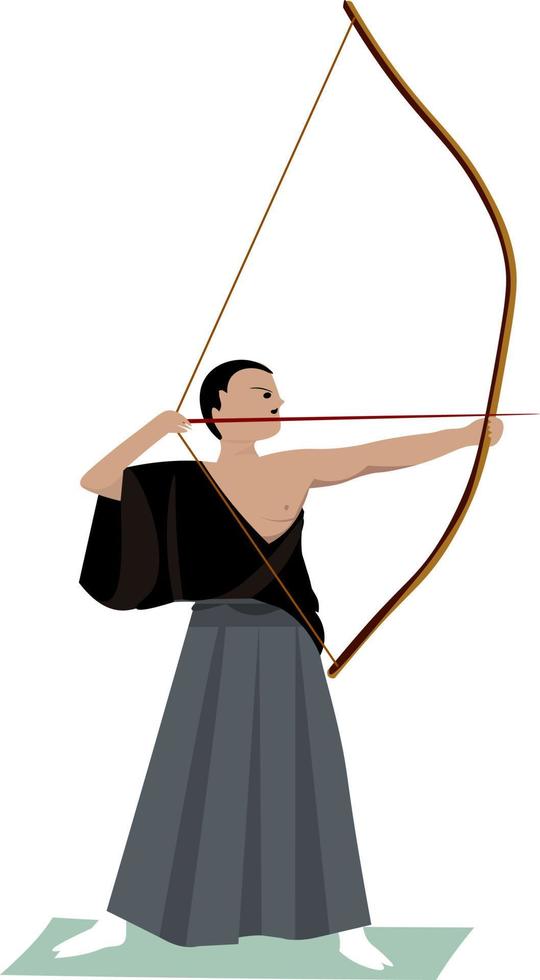 archer, illustration, vecteur sur fond blanc.