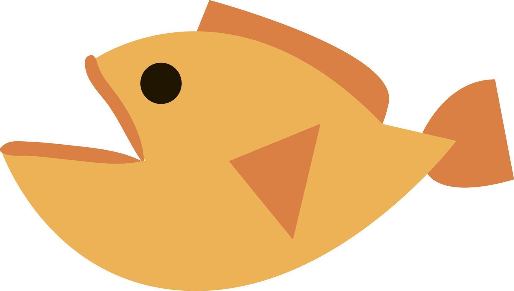 poisson laid jaune, illustration, vecteur sur fond blanc.