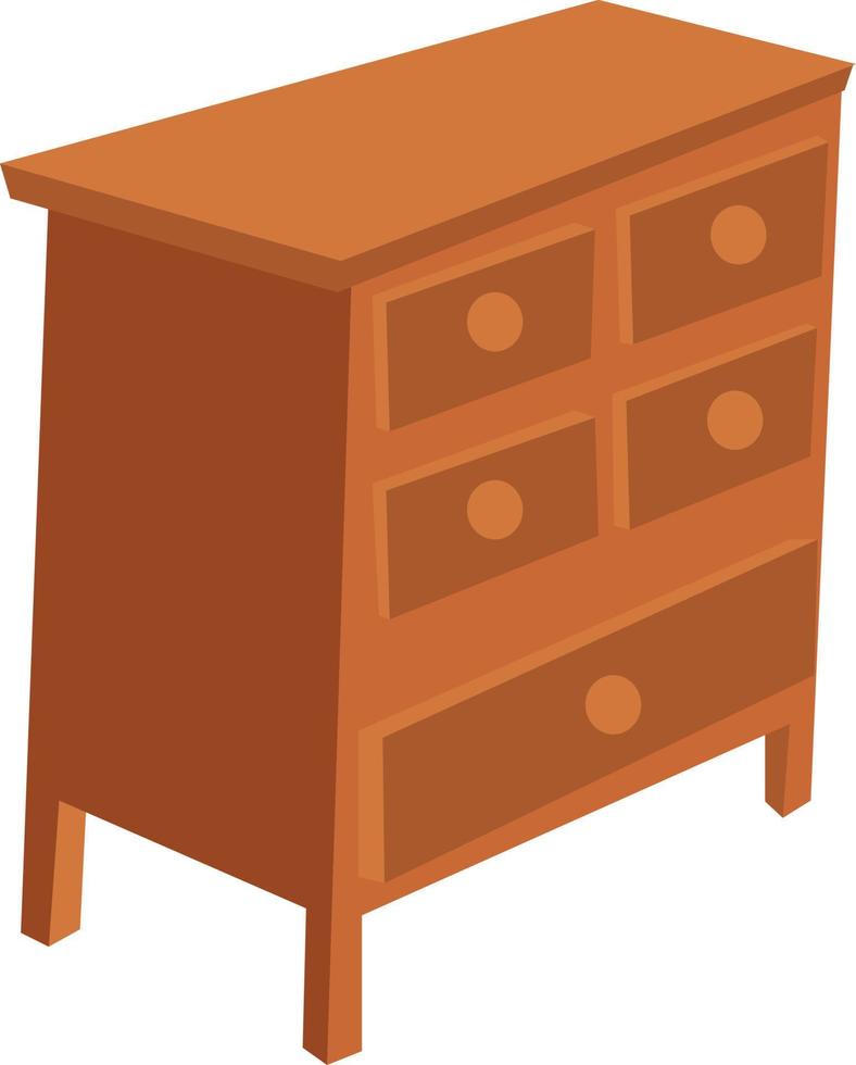 commode, illustration, vecteur sur fond blanc.