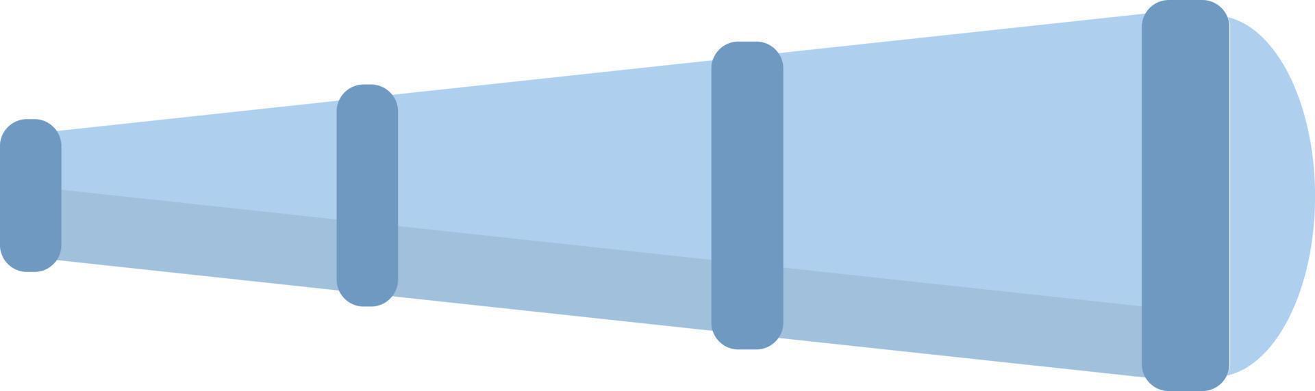 Télescope bleu, illustration, vecteur sur fond blanc.